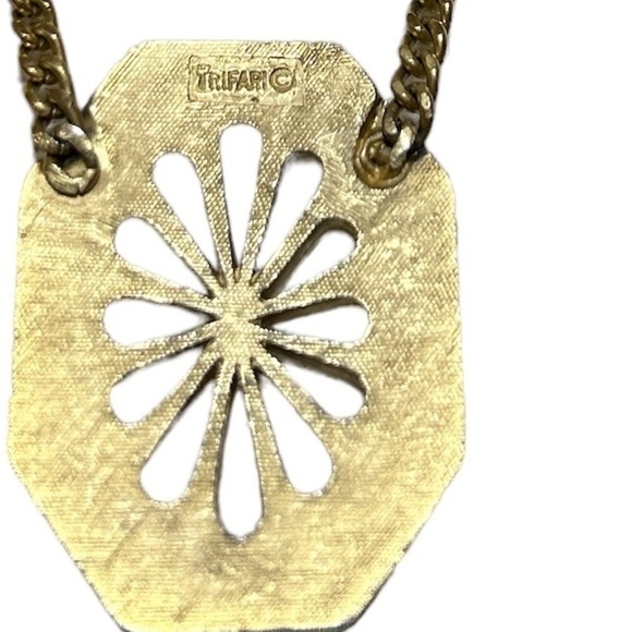 Crown Trifari gold tone necklace - Picture 3 of 5